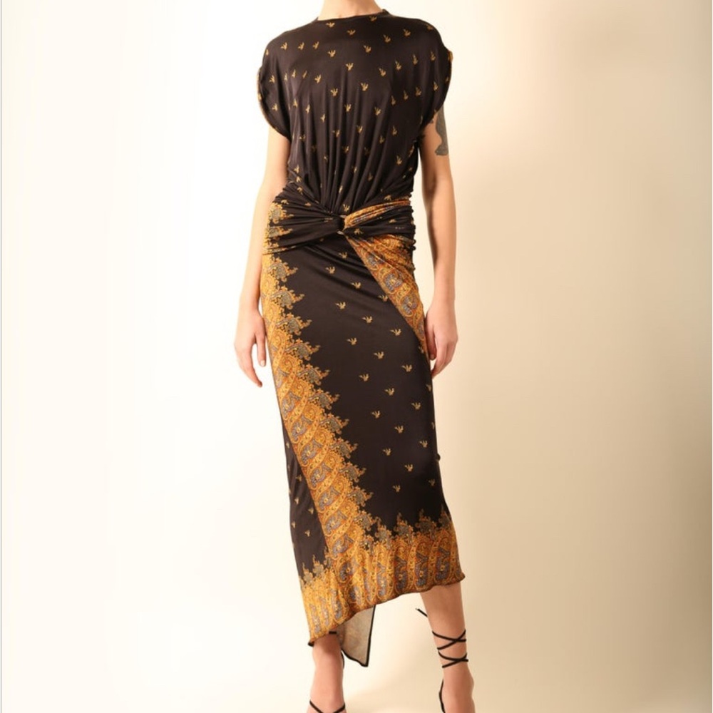 LAST CALL!!! Paco Rabanne Paisley Black and Gold Dress